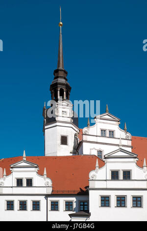 Burg Schloss Hartenfels, Luther Trail, Torgau, Sachsen, Deutschland Stockfoto