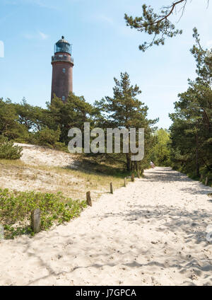 Leuchtturm Darßer Ort, Prerow, Darß, Mecklenburg-Vorpommern, Deutschland Stockfoto