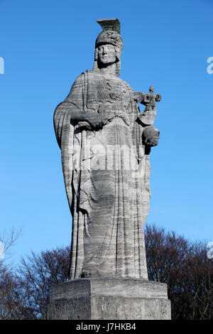 Pallas Athene Statue Maximiliansbrcke in München Stockfoto