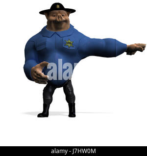 Abbildung zeigen lustige Cartoon zeigen süße Comic-Emotionen Tier stark Stockfoto