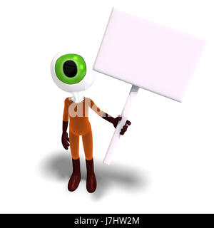 lustige Karikatur Illustration zeigen Gruß süße Comic-Emotionen Gesicht zeigen Stockfoto