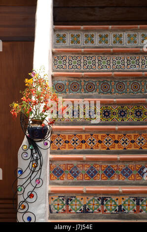 Gestaltung der Treppe im Hotel Chiang Mai Thailand. Stockfoto