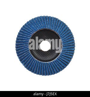 isolierte Disc Schleifmaschine Schleifpapier enge blaue Schleifwerkzeug Objekt Tools-Objekten Stockfoto