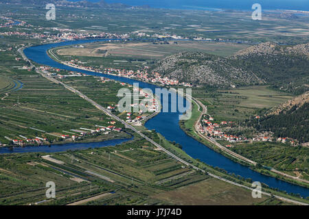 Plantagen am Neretva-Delta, Kroatien Stockfoto