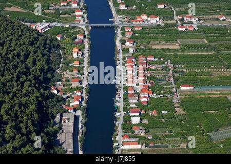 Plantagen am Neretva-Delta, Kroatien Stockfoto