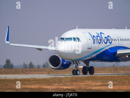 Indigo Airlines A320 - Niedrige Kosten indische Fluggesellschaft Stockfoto