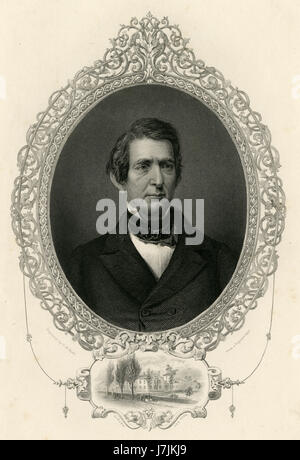 Antike c1860 Gravur, Seward. Seward (1801-1872) war United States Secretary Of State von 1861 bis 1869, und diente früher als Gouverneur von New York und Senator der Vereinigten Staaten. QUELLE: ORIGINAL GRAVUR. Stockfoto