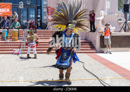 People es Climate March in San Diego, Kalifornien Stockfoto