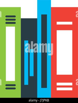 Text-Bücher-Bibliothek-Symbol Stock Vektor