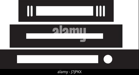 Text-Bücher-Bibliothek-Symbol Stock Vektor