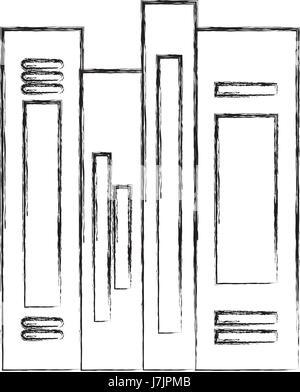 Text-Bücher-Bibliothek-Symbol Stock Vektor