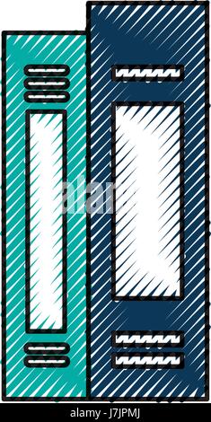 Text-Bücher-Bibliothek-Symbol Stock Vektor