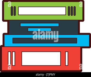 Text-Bücher-Bibliothek-Symbol Stock Vektor