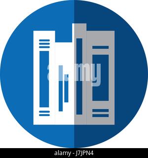 Text-Bücher-Bibliothek-Symbol Stock Vektor