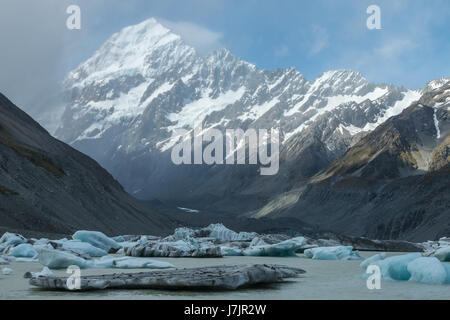 Hooker Valley Trail in Mount Cook National Park, Neuseeland Stockfoto