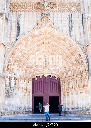 BATALHA, PORTUGAL - 4. April 2017: Kloster von Batalha, ein Dominikanerinnen-Kloster in Batalha, Portugal Stockfoto