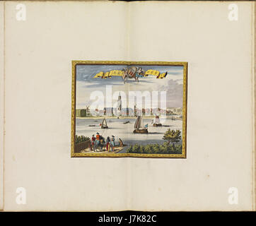 Eine Karte aus dem Atlas de Wit von 1698, mit einer detaillierten Ansicht von Rhenen, Niederlande, wie auf Platte 046 zu sehen. Stockfoto