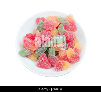 Lebensmittel Nahrungsmittel isolierten Zucker Süßigkeit beschichtete bunte Snack essen Nahrungsmittel Makro Stockfoto