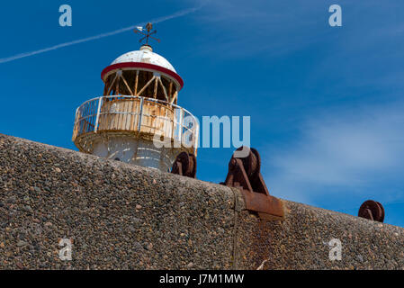 Die restaurierte Hodbarrow Leuchtturm in der Nähe von Millom in Cumbria Stockfoto