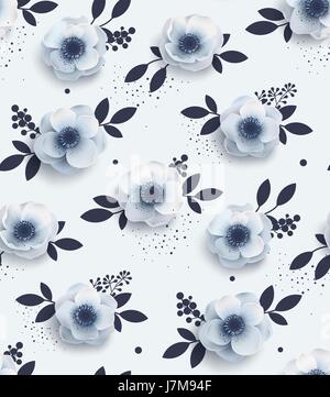 Elegante nahtlose Muster mit Blumen. Stock Vektor
