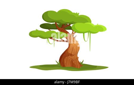 Vector Illustration Charakter Baum. Stock Vektor