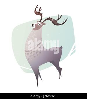 Abbildung Rentierzucht. Stock Vektor