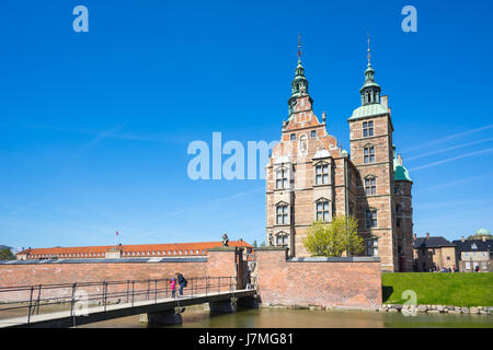 Kopenhagen, Dänemark - 1. Mai 2017: Das Schloss Rosenborg oder Rosenborg Slot in Kopenhagen, Dänemark. Stockfoto