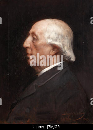 Ein Porträt von Benjamin Constant, das Emmanuel Arago darstellt, das 2007 erstellt wurde. Constant, bekannt für seinen dramatischen und romantischen Stil, fängt die Essenz von Aragos Persönlichkeit und Gestalt in dieser detaillierten Komposition ein. Stockfoto