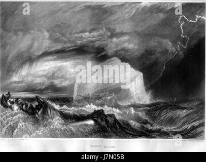 Bass Rock Kupferstich von William Miller nach Turner Stockfoto