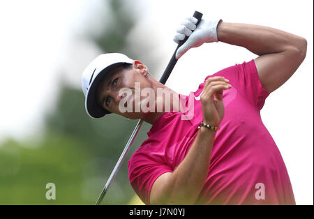 Dänemarks Thorbjorn Olesen während Tag eines der 2017 BMW PGA Championship in Wentworth Golf Club, Surrey. Stockfoto