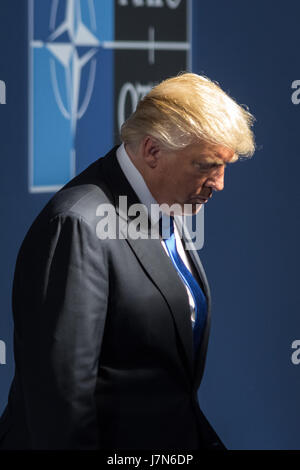 Brüssel, Belgien. 25 Mai, 2017 Donald Trump auf dem NATO-Gipfel in Brüssel, Belgien. Credit: Le pictorium/alamy leben Nachrichten Stockfoto