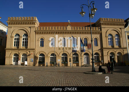 2012.02.26.145527 Rathaus Markt Schwerin Stockfoto