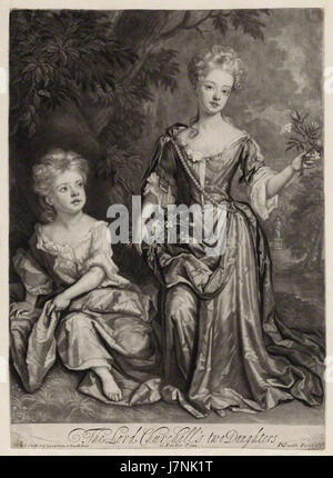 Gräfin von Sunderland und Duchess of Marlborough durch und veröffentlicht von John Smith, nach Sir Godfrey Kneller, Bt Stockfoto