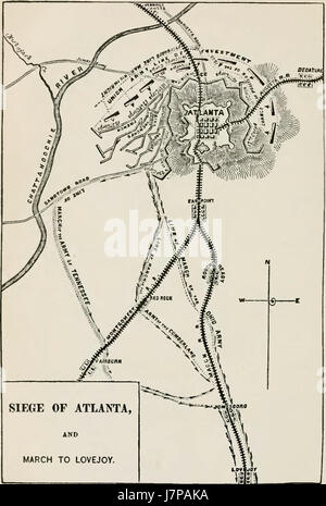 Schlacht von Atlanta Geschichte von Iowa Stockfoto