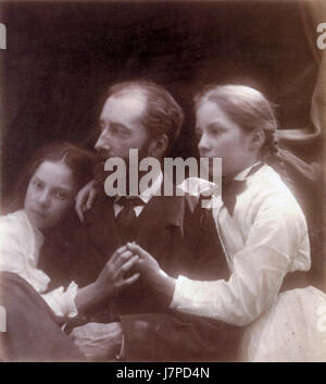 Charles Norman und seinen Töchtern, Adeline und Margaret, durch Julia Margaret Cameron Stockfoto