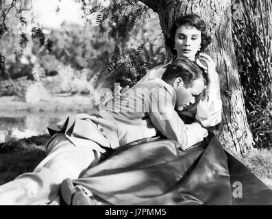 BIS sie Segeln 1957 s/w-MGM-Film mit Jean Simmons und Paul Newman Stockfoto