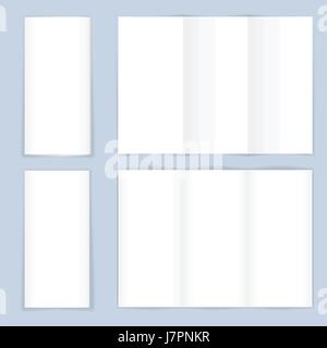 Leere Trifold-Papier-Broschüre Stock Vektor