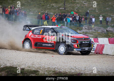 Viana Castelo, PORTUGAL - 19 Mai: Craig Breen Irlands und Scott Martin Großbritanniens konkurrieren in ihren Citroën Total Abu Dhabi WRT. Stockfoto