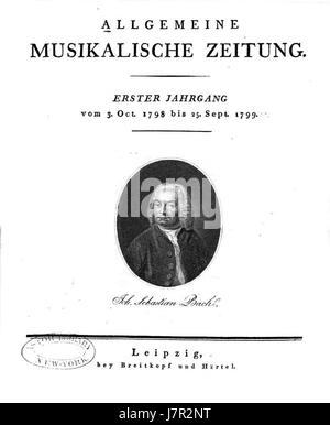 Allgemeine Musikalische Zeitung ich 1798 1799 Stockfoto