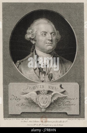 Das Porträt Ludwigs XVI. Von Frankreich, das der Künstler Voyez 1785 gemalt hat, fängt den französischen König vor der Revolution ein und symbolisiert die königliche Ära und die letzten Jahre der Monarchie. Stockfoto
