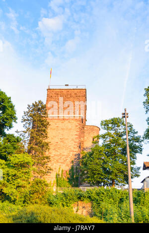 Bezirk Karlsruhe-Durlach: Outlook Turm am Berg Turmberg, Karlsruhe, Kraichgau-Stromberg, Baden-Württemberg, Deutschland Stockfoto