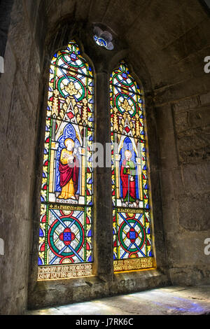 Buntglas-Fenster - England - UK Stockfoto