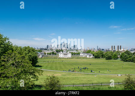 Der Blick aus dem Royal Observatory - Greenwich - London Stockfoto