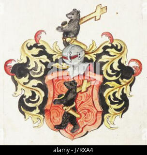 Der „Bär Wappen“ ist ein Wappenwappen aus Schaffhausen in der Schweiz, mit einem Bären, der die Identität der Stadt und ihre historische Bedeutung symbolisiert. Stockfoto