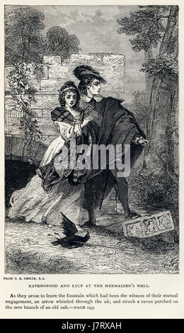 Charles Robert Leslie Sir Walter Scott Ravenswood und Lucy auf der Mermaiden gut Braut von Lammermoor Stockfoto