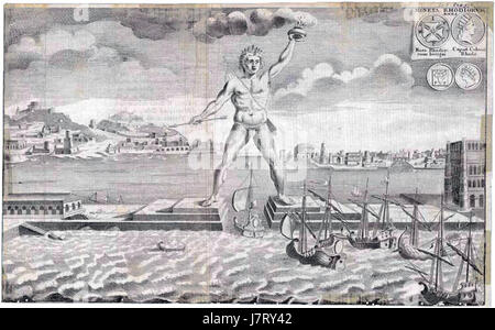 Koloss von Rhodos 1745 Stockfoto