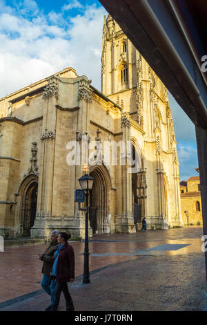 Oviedo Kathedrale (Catedral de San Salvador), Asturien, Spanien Stockfoto