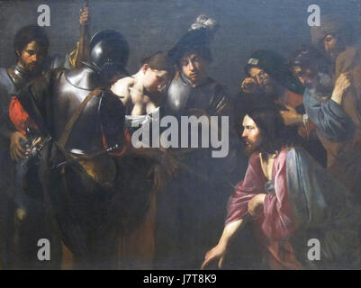 Christus und die Ehebrecherin von Valentin de Boulogne, Getty Center Stockfoto