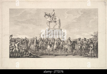 Augustin de Saint Aubin, die Einweihung der Statue von Louis XV, 1766 Stockfoto