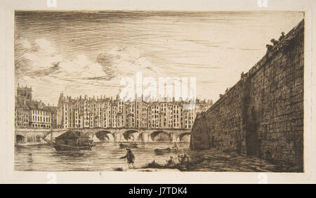 Charles Meryon, Le Pont au Change, vers 1784, 1855 Stockfoto